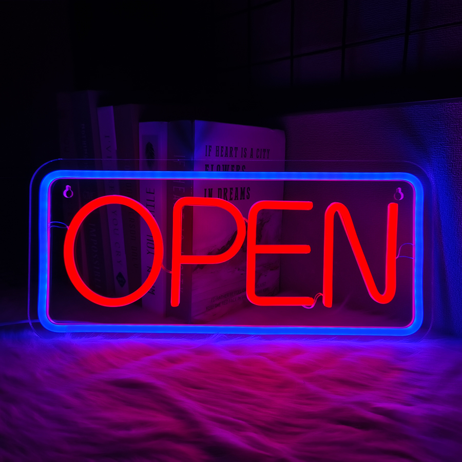 Coffee Tea Neon Sign - Open neonbord, grote zakelijke lamp aangedreven