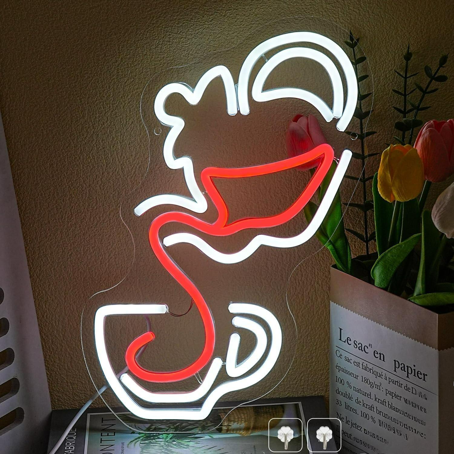 Coffee Tea Neon Sign - Thee-gietende Neonlamp USB Dimbaar LED Neonlicht