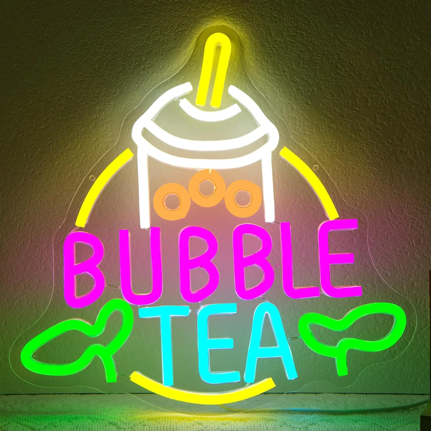 Coffee Tea Neon Sign - Bubble Tea Neonbord USB-aangedreven dimbare LED-bord