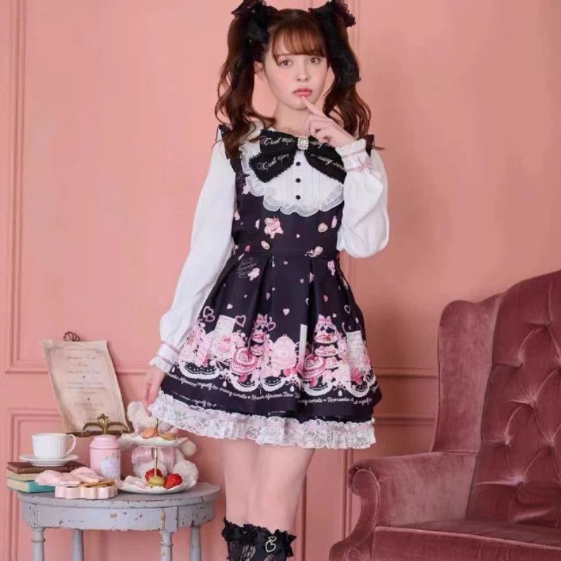 Coffee Tea Weight Loss - Japanse Kawaii Strass Boog Jurk Set