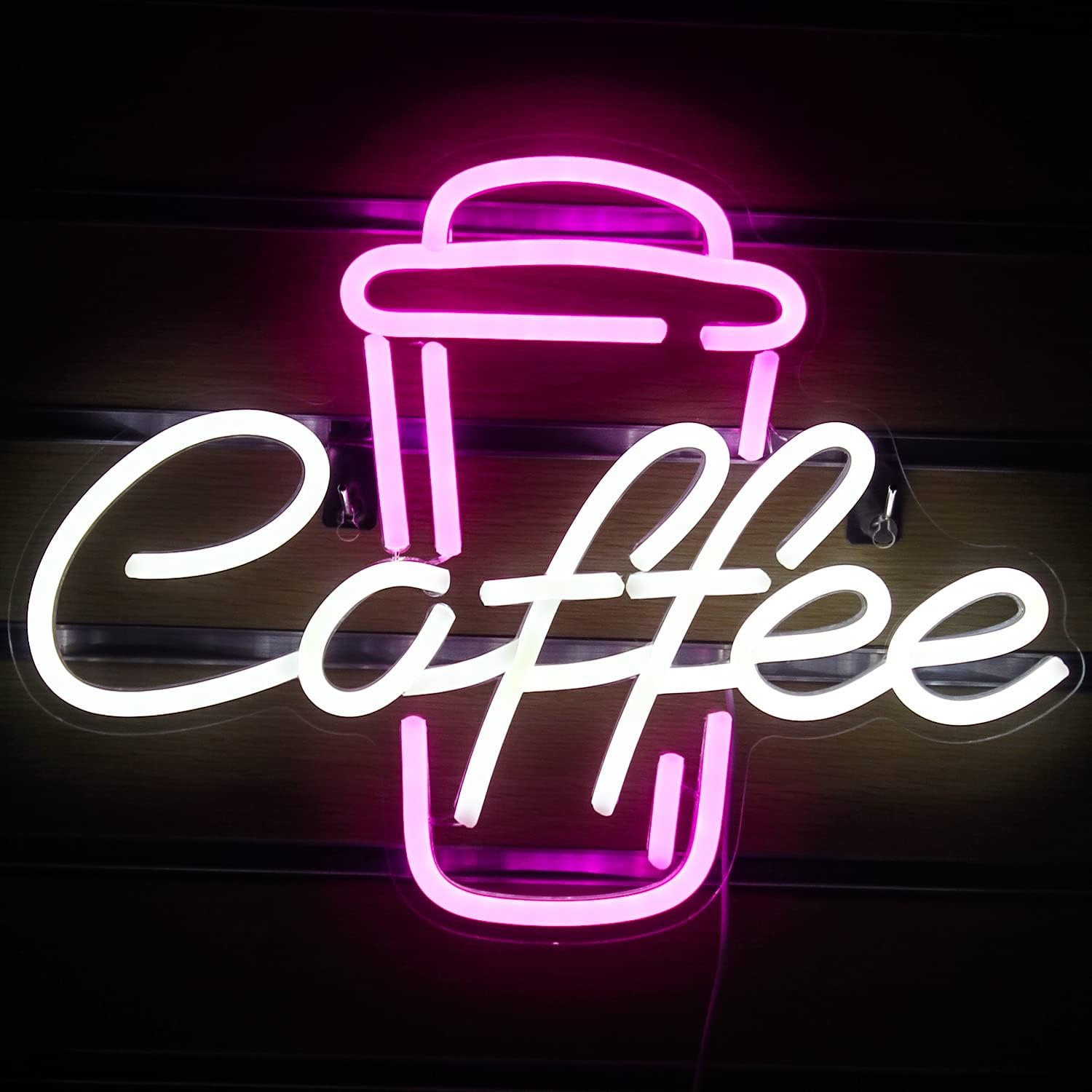Coffee Tea Neon Sign - Koffiekopje Roze Wit Neon Licht USB