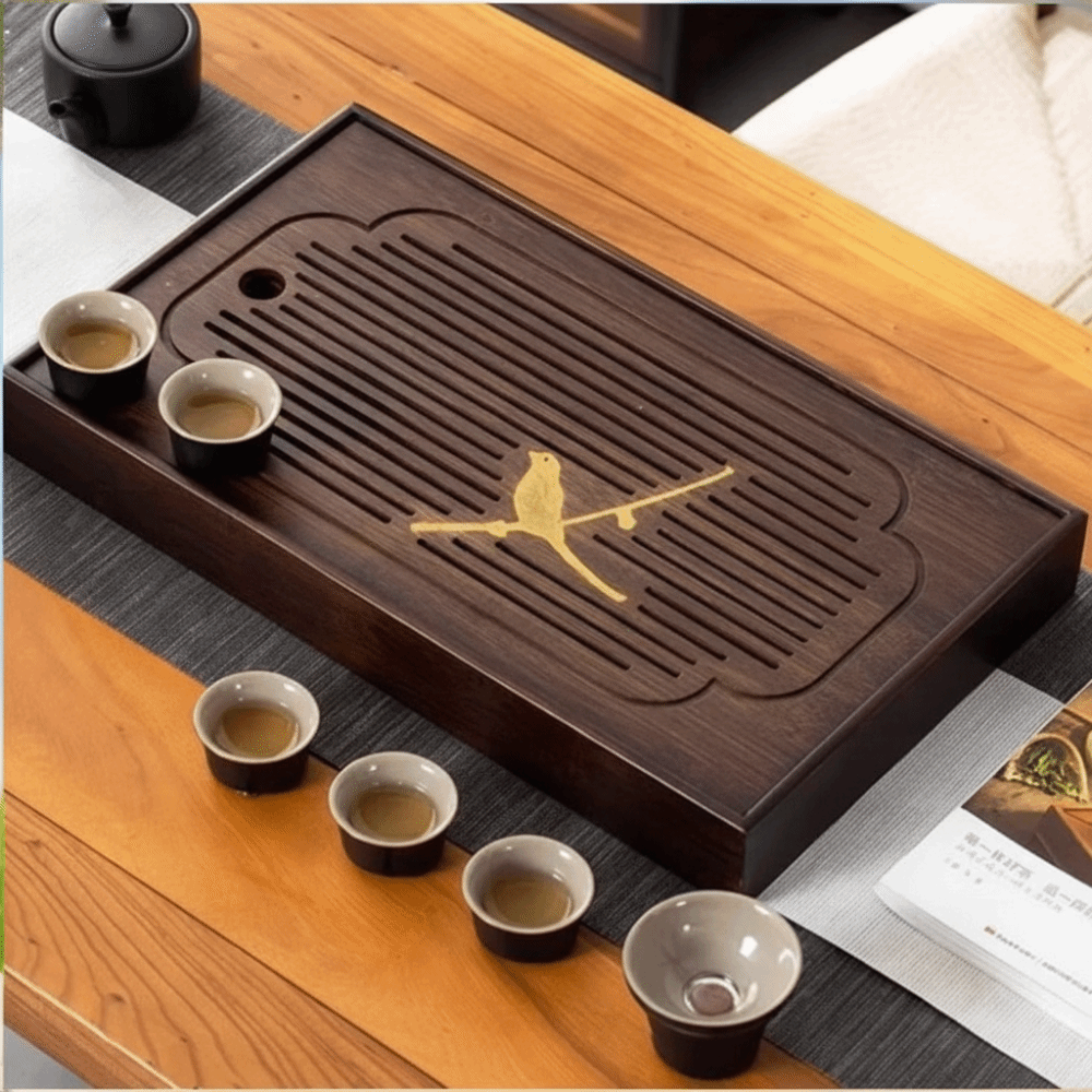 Bamboo Tea Tray - Klein formaat natuurlijke bamboe Chinese theebak,