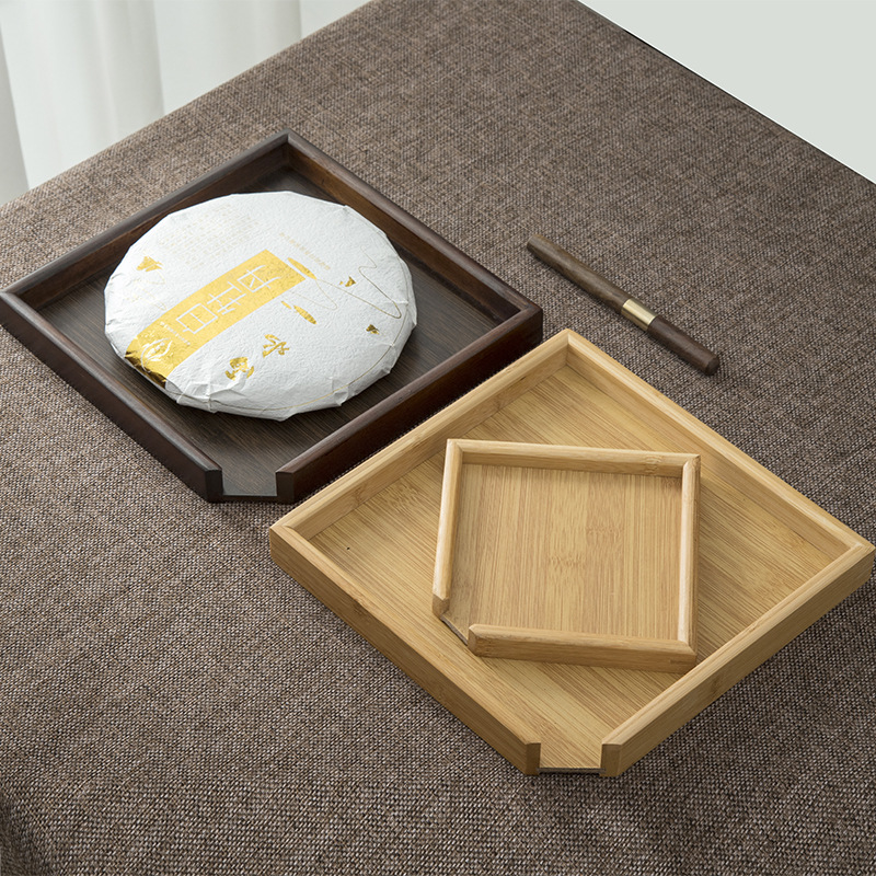 Bamboo Tea Tray - 1 st bamboe thee-evaluatiebox mes naald