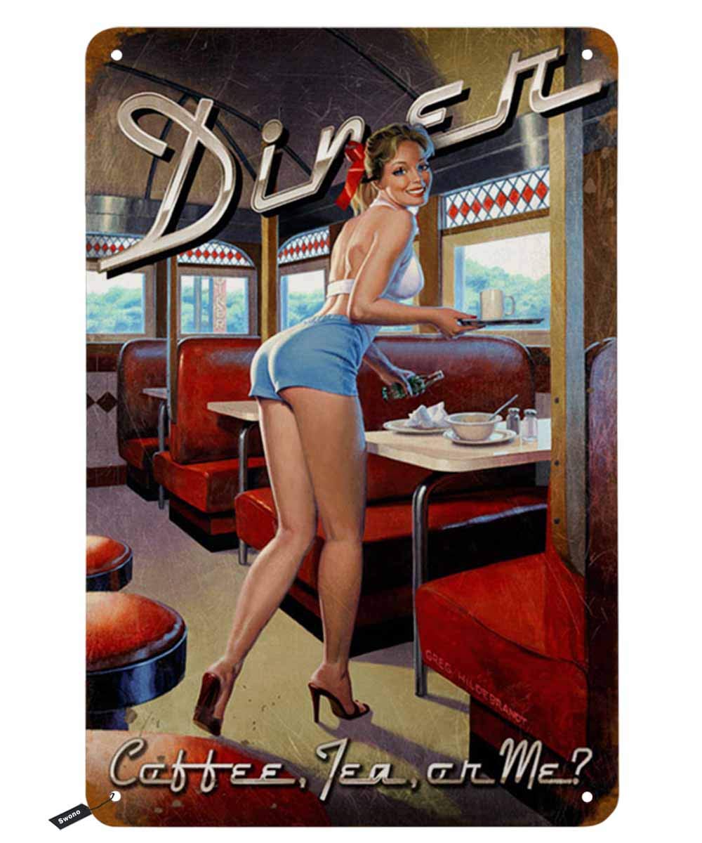 Swono Dinner Tin Signs, Pinup  - Coffee Tea With Me recensie en prijs