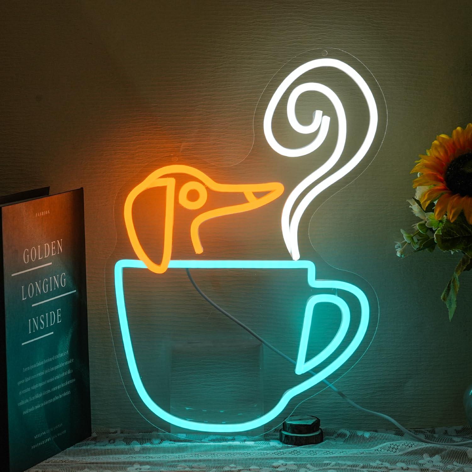 Teckel Koffiekopje Neonbord US - Coffee Tea Neon Sign recensie en prijs