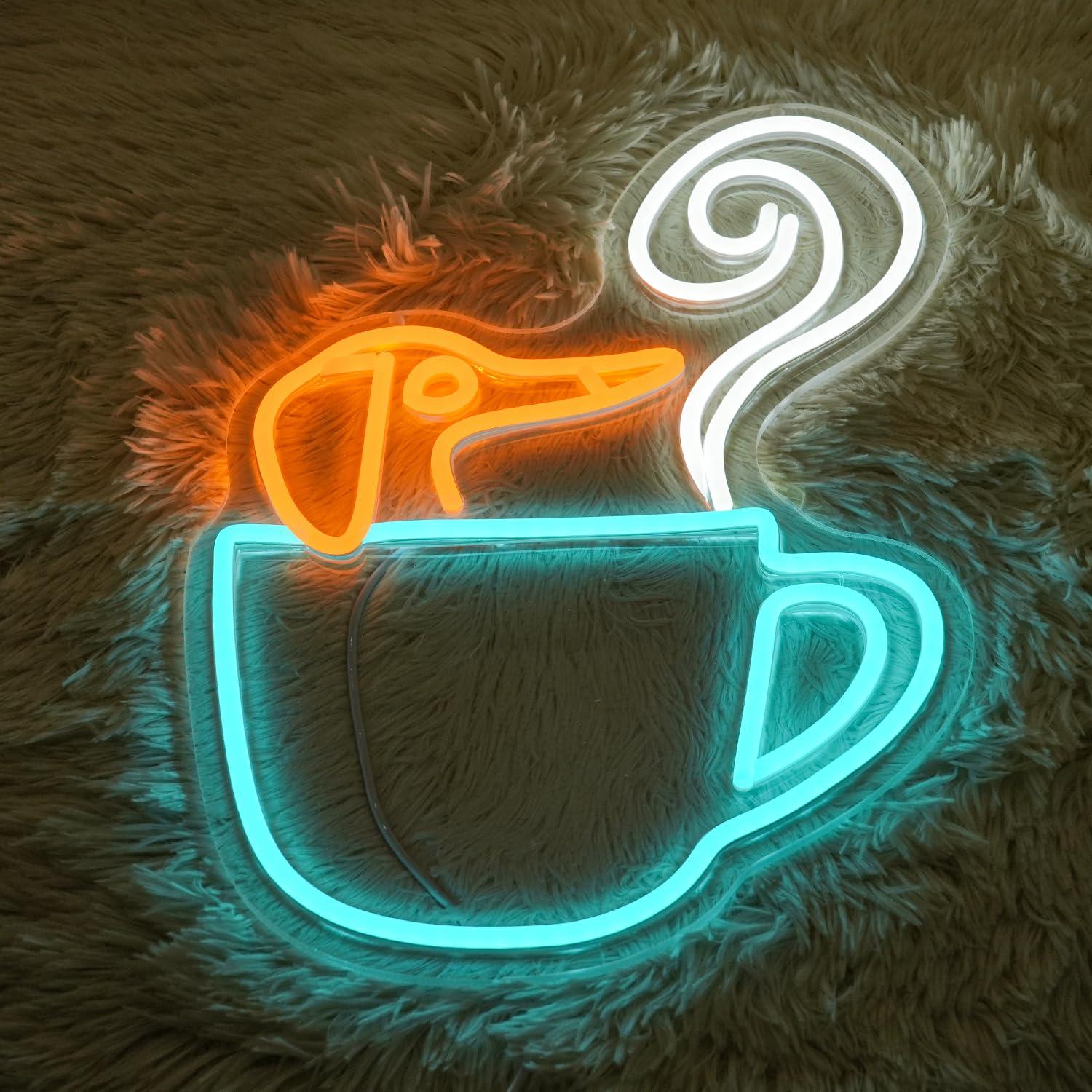 Teckel Koffiekopje Neonbord US - Coffee Tea Neon Sign recensie en prijs