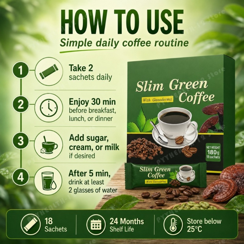 Slim Green Coffee Ganoderma Gr - Coffee Tea Weight Loss recensie en prijs