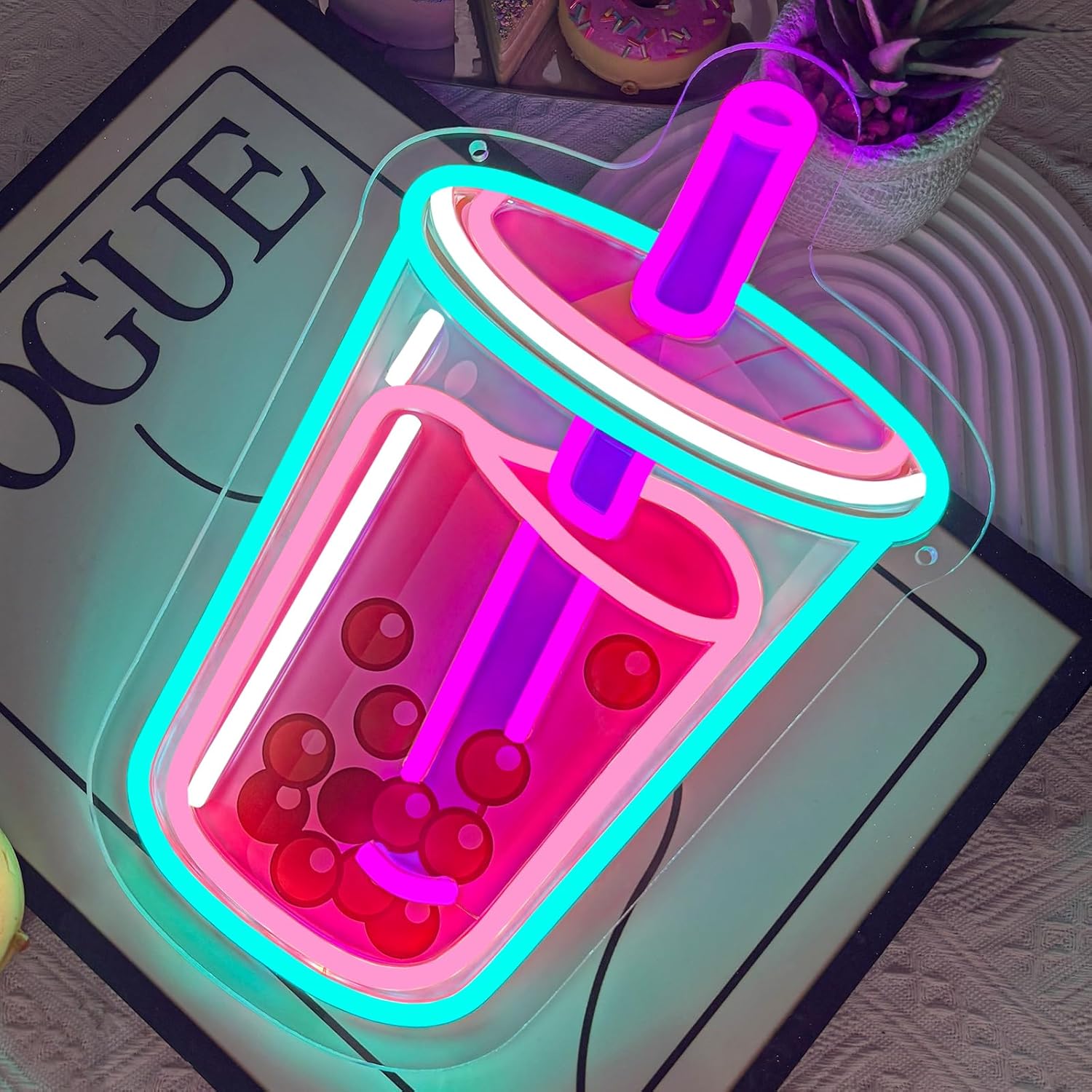Bubble Tea Neon Sign USB-aange - Coffee Tea Neon Sign recensie en prijs